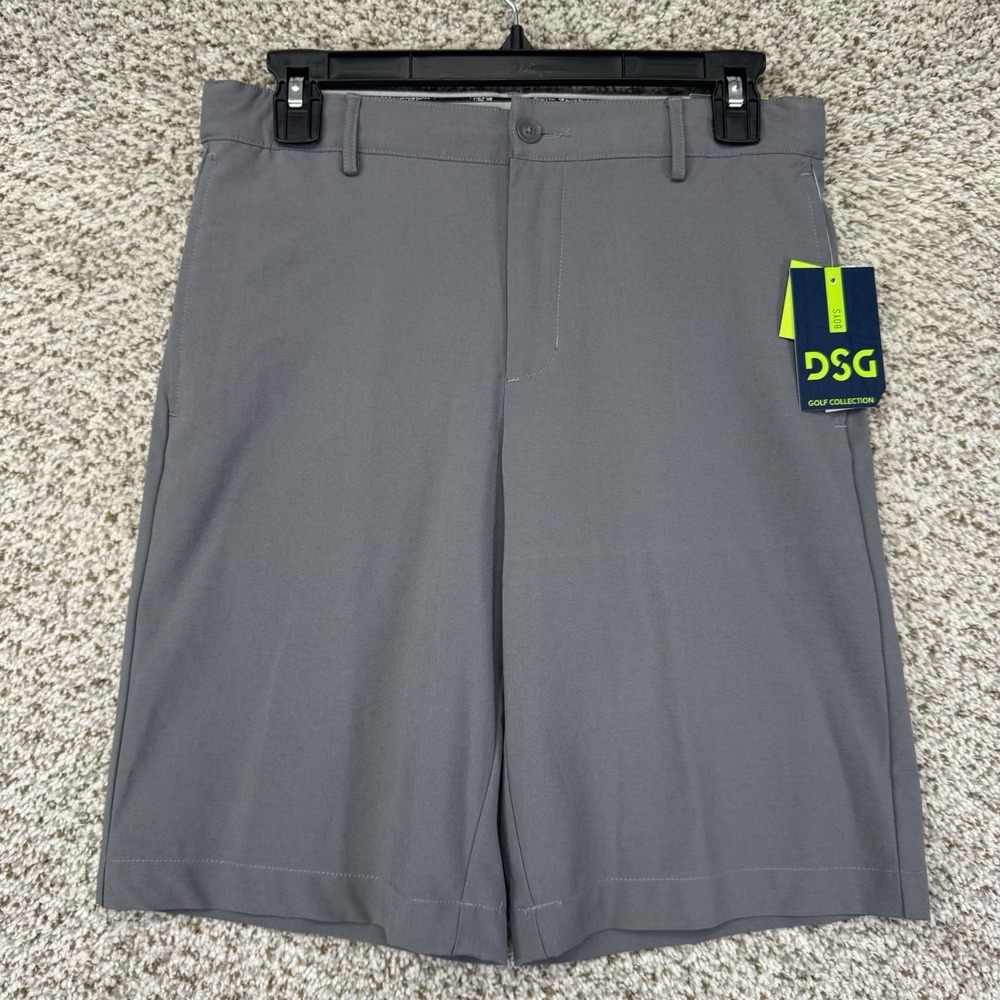 NEW DSG Golf Shorts Youth Size Large Gray Boys Performance Stretch Kids Classic